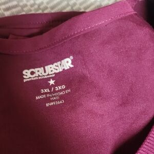 Scrubstar Classic Scrub Top Maroon